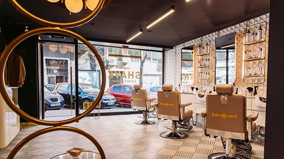 The Shave Club Madrid. Barbería y Spa espejos